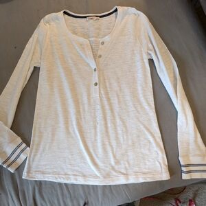 Faherty Women's Henley Striped Cuff XS